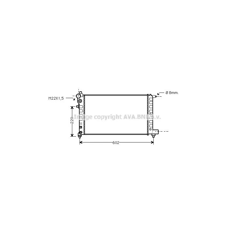 Radiateur, refroidissement du moteur AVA QUALITY COOLING PE2004