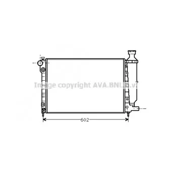 Radiateur, refroidissement du moteur AVA QUALITY COOLING PE2014