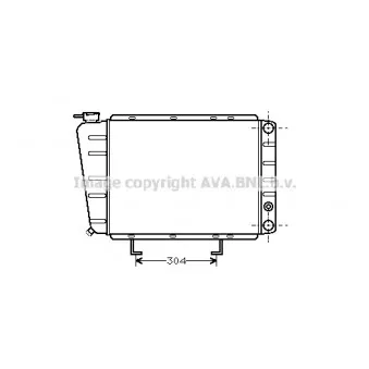 Radiateur, refroidissement du moteur AVA QUALITY COOLING PE2024