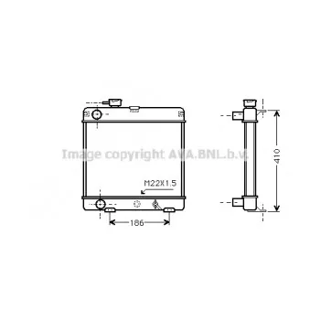 Radiateur, refroidissement du moteur AVA QUALITY COOLING PE2026