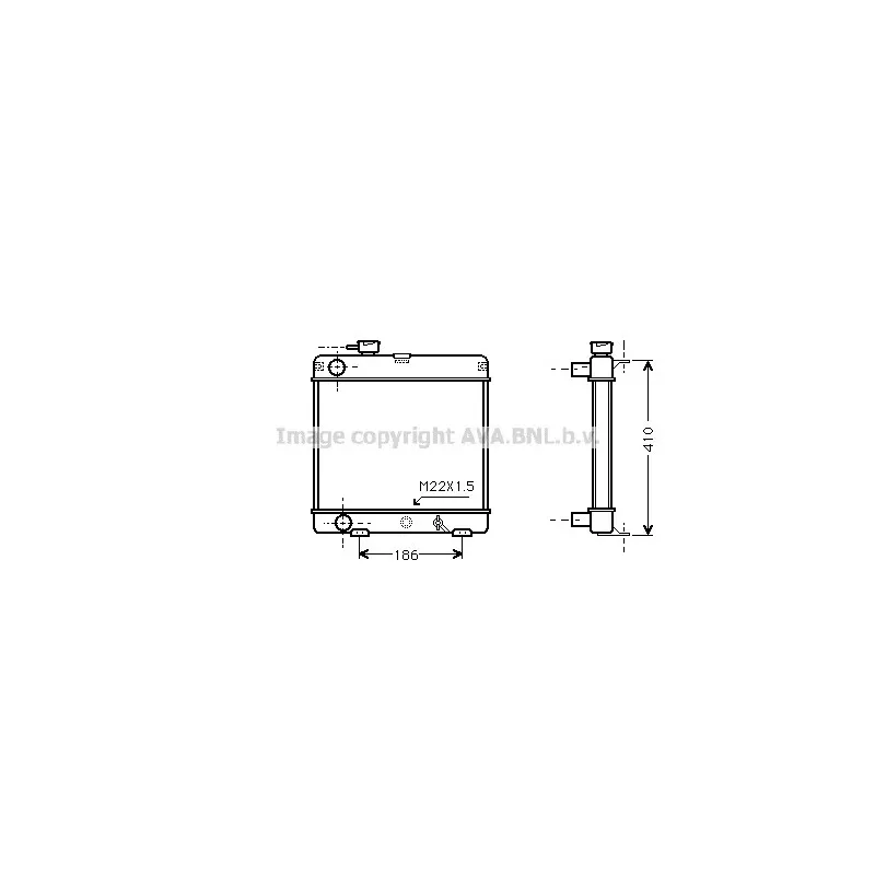 Radiateur, refroidissement du moteur AVA QUALITY COOLING PE2026