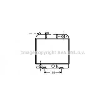 Radiateur, refroidissement du moteur AVA QUALITY COOLING PE2028