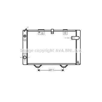 Radiateur, refroidissement du moteur AVA QUALITY COOLING PE2031