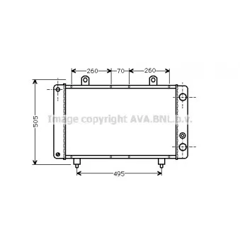 Radiateur, refroidissement du moteur AVA QUALITY COOLING PE2032