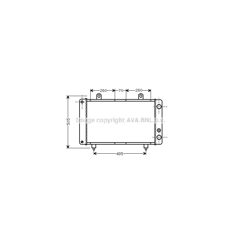Radiateur, refroidissement du moteur AVA QUALITY COOLING PE2032
