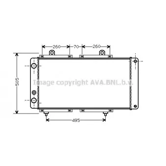Radiateur, refroidissement du moteur AVA QUALITY COOLING PE2033