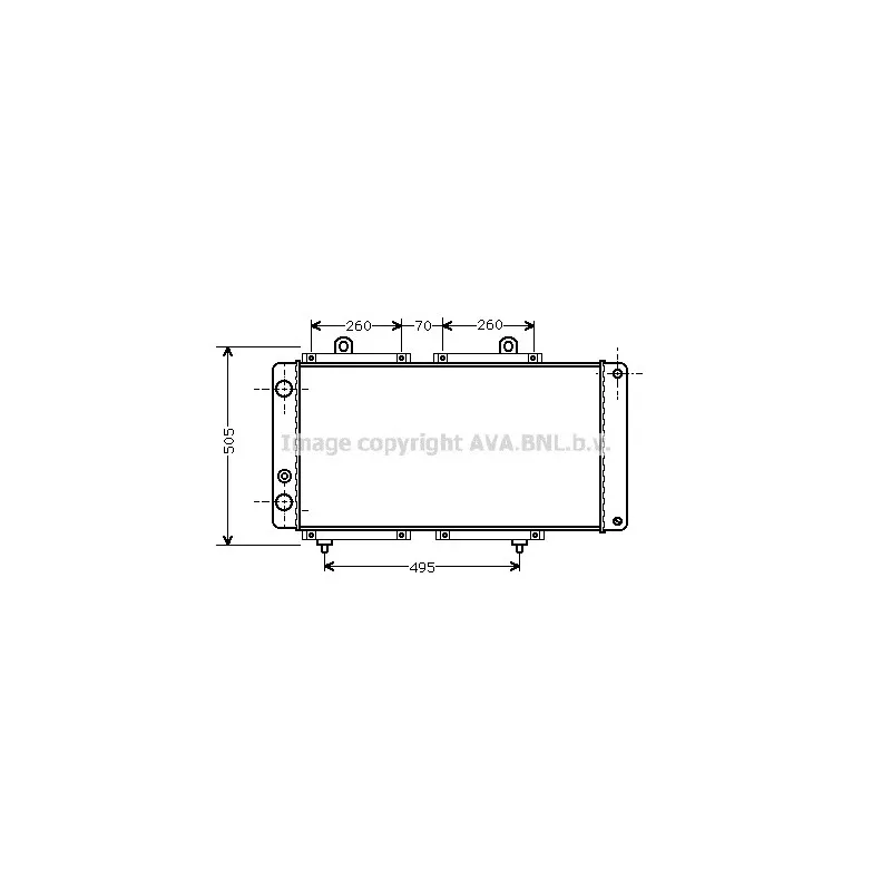 Radiateur, refroidissement du moteur AVA QUALITY COOLING PE2033