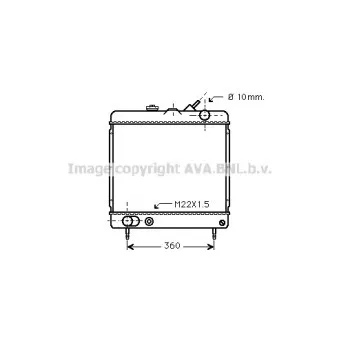 Radiateur, refroidissement du moteur AVA QUALITY COOLING PE2034
