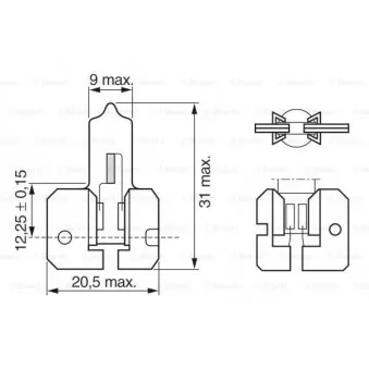 Ampoule, projecteur antibrouillard BOSCH 1 987 302 022