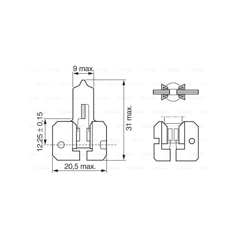 Ampoule, projecteur antibrouillard BOSCH 1 987 302 022