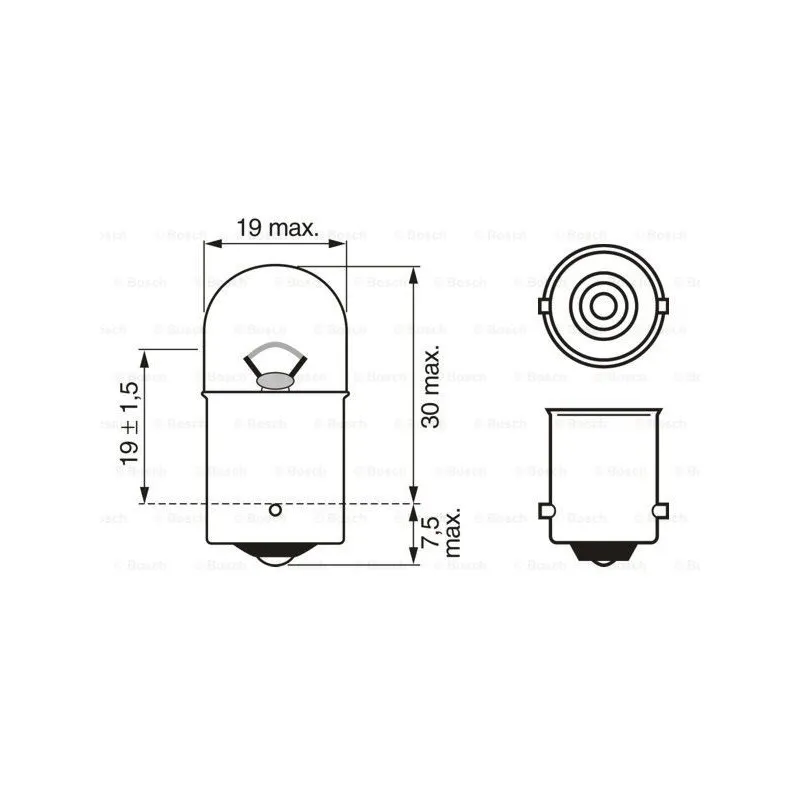 Ampoule, feu stop/feu arrière BOSCH 1 987 302 283