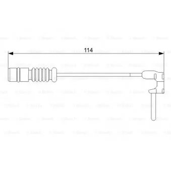 Contact d'avertissement, usure des plaquettes de frein BOSCH 1 987 473 011
