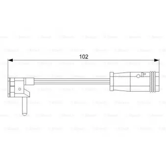Contact d'avertissement, usure des plaquettes de frein BOSCH 1 987 473 019