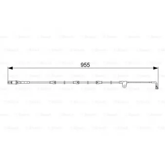 Contact d'avertissement, usure des plaquettes de frein BOSCH 1 987 473 028