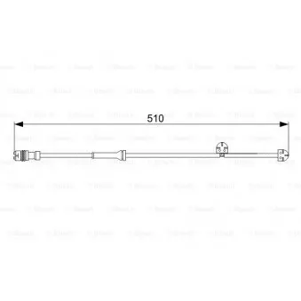 Contact d'avertissement, usure des plaquettes de frein BOSCH 1 987 473 029
