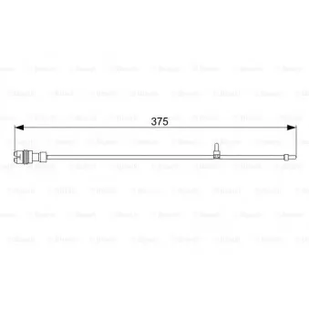 Contact d'avertissement, usure des plaquettes de frein BOSCH 1 987 473 035