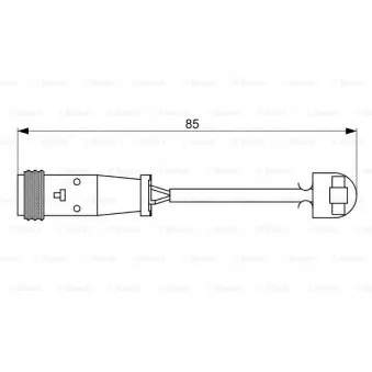 Contact d'avertissement, usure des plaquettes de frein BOSCH 1 987 473 038