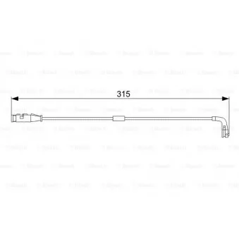 Contact d'avertissement, usure des plaquettes de frein BOSCH 1 987 473 039