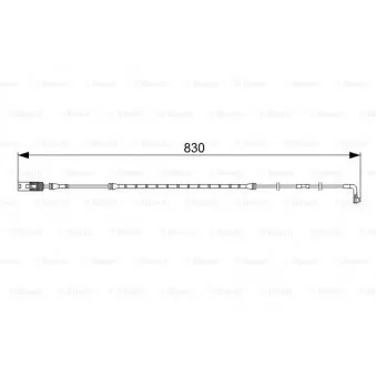 Contact d'avertissement, usure des plaquettes de frein BOSCH 1 987 473 043