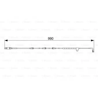 Contact d'avertissement, usure des plaquettes de frein BOSCH 1 987 473 049