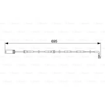 Contact d'avertissement, usure des plaquettes de frein BOSCH 1 987 473 050