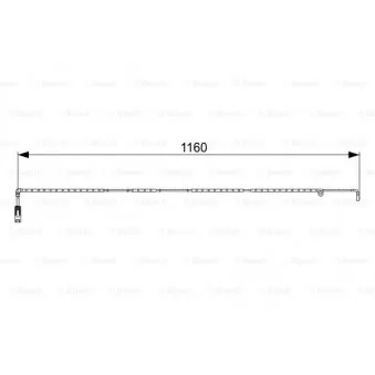 Contact d'avertissement, usure des plaquettes de frein BOSCH 1 987 473 055