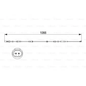 Contact d'avertissement, usure des plaquettes de frein BOSCH 1 987 473 501