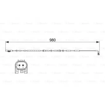 Contact d'avertissement, usure des plaquettes de frein BOSCH 1 987 473 502
