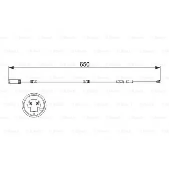 Contact d'avertissement, usure des plaquettes de frein BOSCH 1 987 473 513