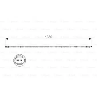 Contact d'avertissement, usure des plaquettes de frein BOSCH 1 987 473 518