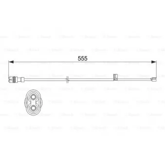 Contact d'avertissement, usure des plaquettes de frein BOSCH 1 987 473 530
