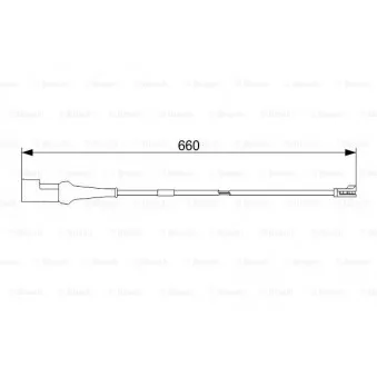Contact d'avertissement, usure des plaquettes de frein BOSCH 1 987 473 552