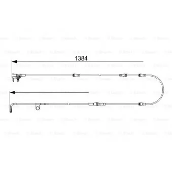 Contact d'avertissement, usure des plaquettes de frein BOSCH 1 987 473 565