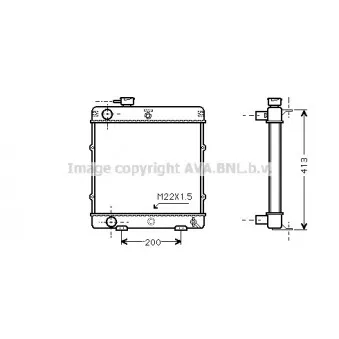 Radiateur, refroidissement du moteur AVA QUALITY COOLING PE2058