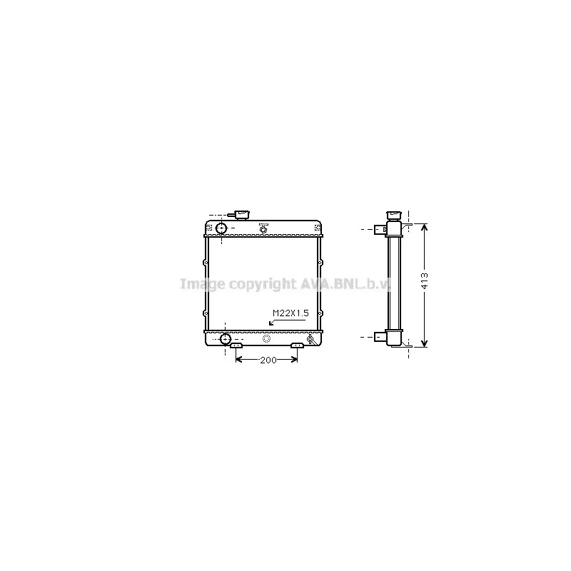 Radiateur, refroidissement du moteur AVA QUALITY COOLING PE2058
