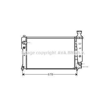 Radiateur, refroidissement du moteur AVA QUALITY COOLING PE2068