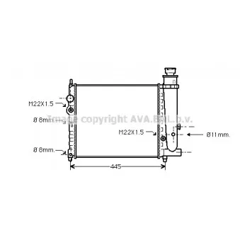 Radiateur, refroidissement du moteur AVA QUALITY COOLING