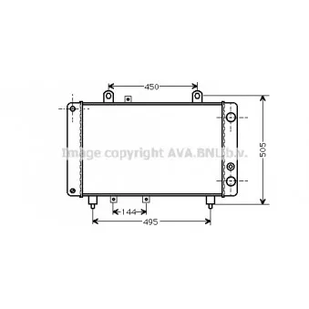 Radiateur, refroidissement du moteur AVA QUALITY COOLING PE2081