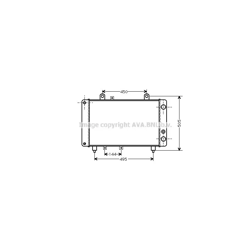 Radiateur, refroidissement du moteur AVA QUALITY COOLING PE2081