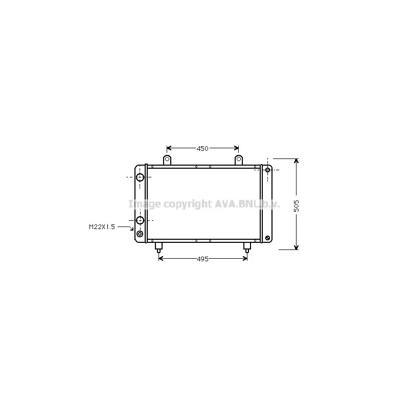 Radiateur, refroidissement du moteur AVA QUALITY COOLING PE2082