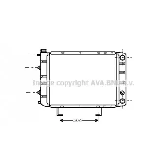 Radiateur, refroidissement du moteur AVA QUALITY COOLING PE2084