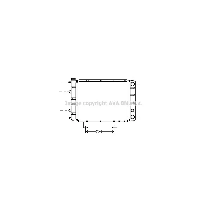 Radiateur, refroidissement du moteur AVA QUALITY COOLING PE2084