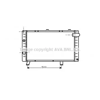 Radiateur, refroidissement du moteur AVA QUALITY COOLING PE2093