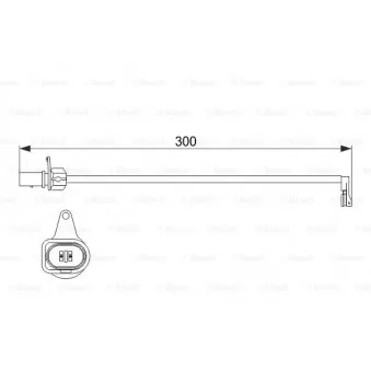 Contact d'avertissement, usure des plaquettes de frein BOSCH 1 987 474 505