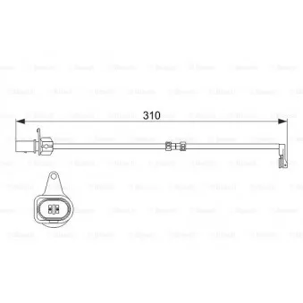 Contact d'avertissement, usure des plaquettes de frein BOSCH 1 987 474 506
