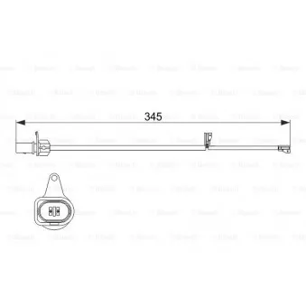 Contact d'avertissement, usure des plaquettes de frein BOSCH 1 987 474 507