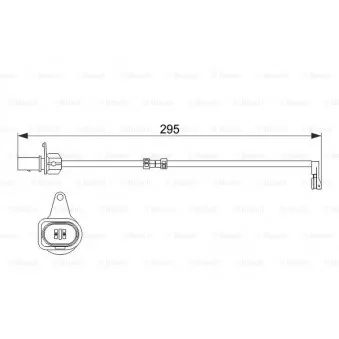 Contact d'avertissement, usure des plaquettes de frein BOSCH 1 987 474 508
