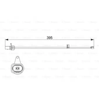 Contact d'avertissement, usure des plaquettes de frein BOSCH 1 987 474 509