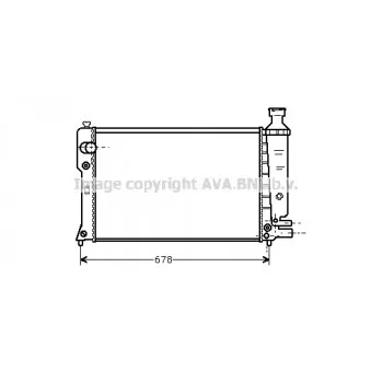 Radiateur, refroidissement du moteur AVA QUALITY COOLING PE2098