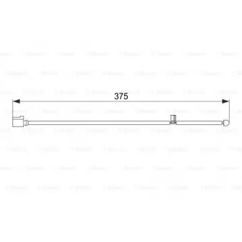 Contact d'avertissement, usure des plaquettes de frein BOSCH 1 987 474 562
